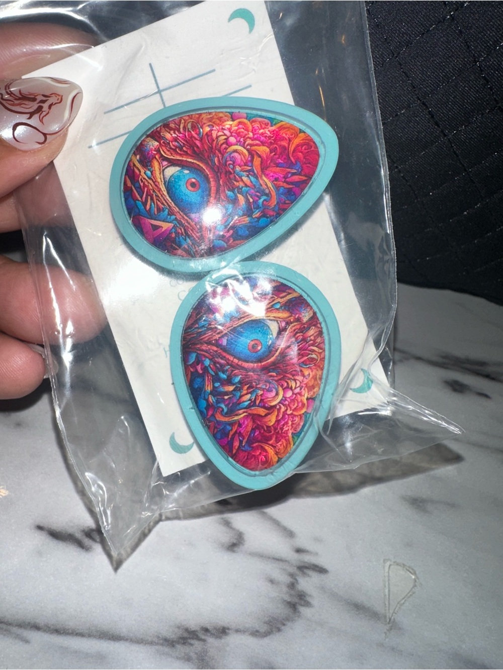 Vibrant Abstract Eye Plugs 34.9mm